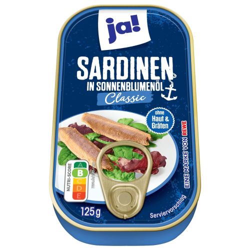 Ja! сардини без кожа и кости (125 г)
