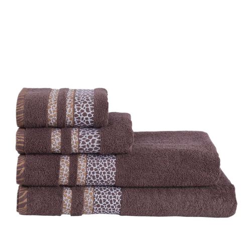 PNG хавлиена кърпа сафари, кафяво, 70 см х 140 см (1 бр.)