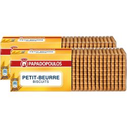 Papadopoulos Petit Beurre бисквити, 2 бр. х 225 г (450 г)