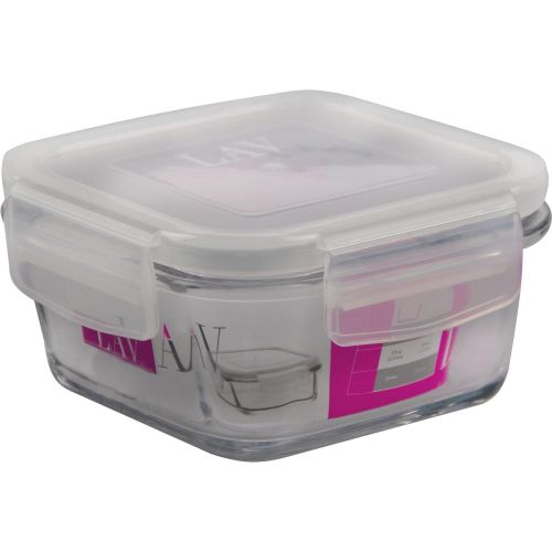 LAV стъклена кутия с бял капак, 375 мл (1 бр.)