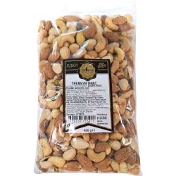 Exotica Fruits & Nuts печени ядки микс премиум, кашу, шамфъстък, лешник, бадем (400 г)