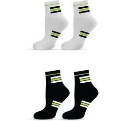 Happy Foottopia къси спортни чорапи, бели, черни, размер 35 - 38