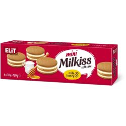 Elit Sweets Milkiss мини кейк мед и мляко, 4 бр. х 30 г (120 г)