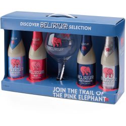 Delirium Discovery Gift Pack – комплект бира, 4 бр. x 330 мл + чаша (1.32 л)