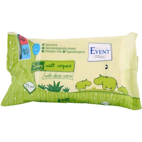 Event Baby влажни кърпи алое вера (72 бр.)