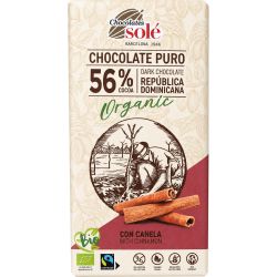 Chocolates Sole био черен шоколад с канела 56% (100 г)