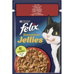 Purina Felix Sensation храна за котки с говеждо и домати (85 г)
