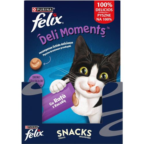 Felix Deli Moments вкусно течно лакомство за котки с патица (40 г)