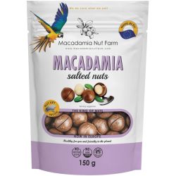 Macadamia Nut Farm макададамия ядки, солени печени, предварително нарязани с черупки (150 г)