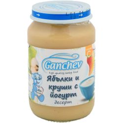 Ганчев десерт ябълки и круши с йогурт, 4+ месеца (190 г)