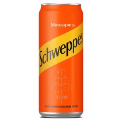 Schweppes мандарина газирана безалкохолна напитка (330 мл)