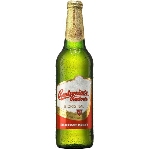 Budweiser светла бира в бутилка (500 мл)