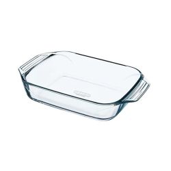 Pyrex правоъгълна стъклена тава с дръжки, 2.9 л, 35 см х 23 см х 6 см (1 бр.)