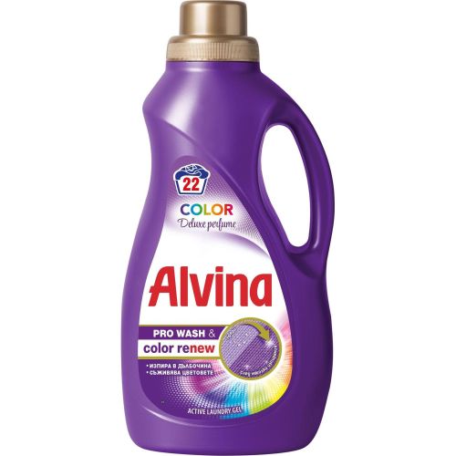 Alvina Color Deluxe Perfume течен перилен препарат за цветни тъкани, 22 пранета (1.1 л)
