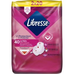 Libresse V-Protection Ultra+ дамски превръзки с крилца (40 бр.)