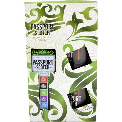 Passport шотландско уиски с две чаши (700 мл)