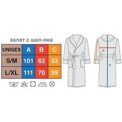 Dilios халат за баня Кристал, екрю, размер S/M