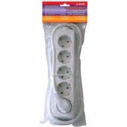 ASED разклонител 5 гнезна, сечение 1.55 мм., кабел 1.5 м. (1 бр.)