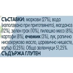 Gerber Junior пюре фрикасе с пилешко, от 12-ия месец, бурканче (250 г)