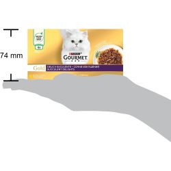 Purina Gourment Gold храна за котки с пилешко, 4 бр. х 85 г (340 г)
