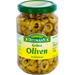 Feinkost Dittmann зелени маслини нарязани на шайби (170 г)