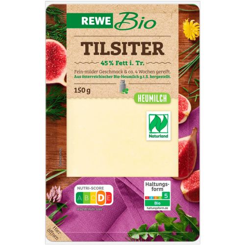 REWE био сирене тилситер, слайс 45% (150 г)