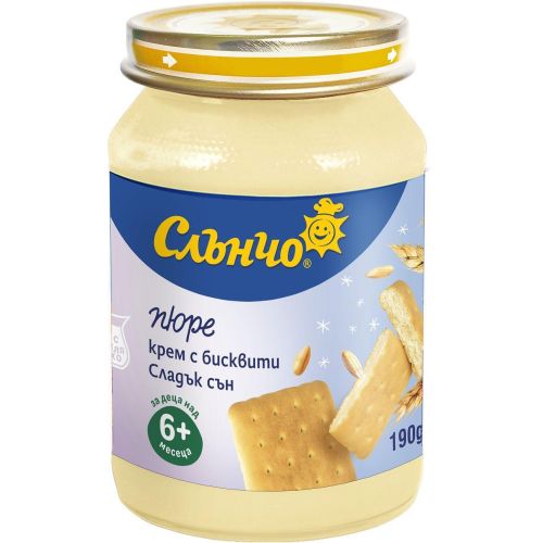 Слънчо бебешки десерт крем с бисквити (190 г)