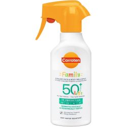 Carroten Family слънцезащитно мляко спрей с тригер SPF 50+ (270 мл)