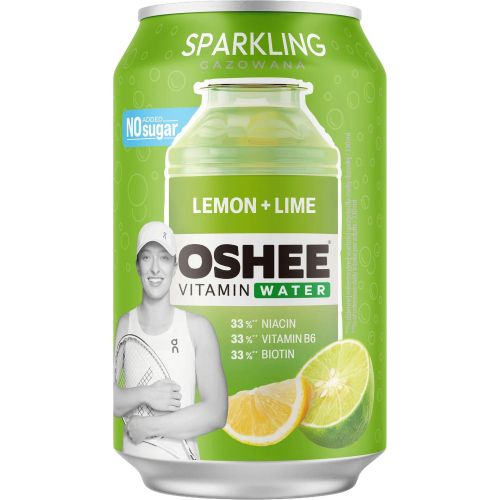 Oshee газирана вода витамини лимон и лайм (330 мл)