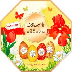 Lindt шоколадови яйца с пълнеж от алкохол (216 г)