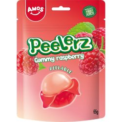 Amos Peelerz Gummy желирани бонбони малина (65 г)