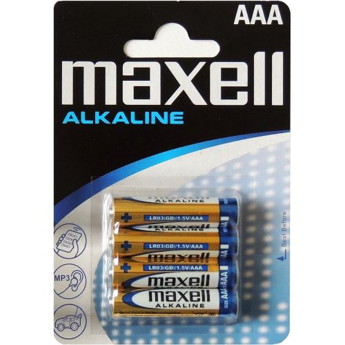 Maxell алкална батерия LR03, 1.5V, AAA, 4 бр. (1 бр.)