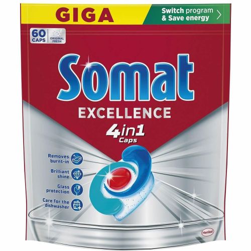 Somat Excellence 4in1 Caps таблетки за миялна машина (60 бр.)