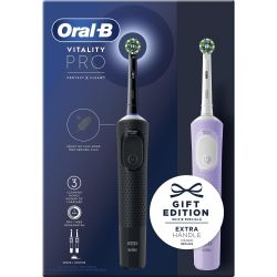 Oral-B Vitality Pro комплект електрическа четка за зъби Black + Lilac (2 бр.)