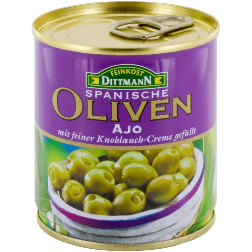 Feinkost Dittmann испански зелени маслини с паста от чесън (85 г)