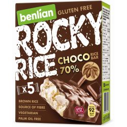 Benlian Rocky Rice шоколадов оризов бар със 70% какао, 5 бр. х 18 г (90 г)