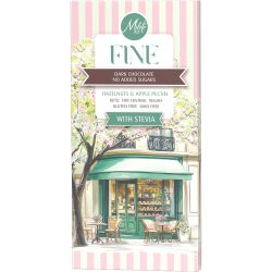 Milete Fine черен шоколад с еритритол, стевия, лешници и ябълков пектин, без захар, без глутен (80 г)