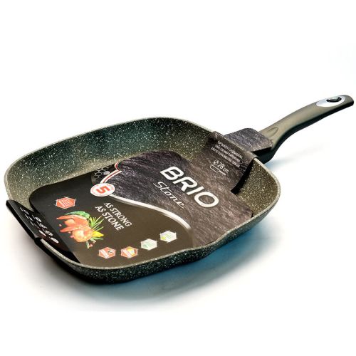 Brio тиган Ston Grill с подсилени дъно и ринг, 28 см х 28 см (1 бр.)