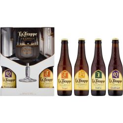 La Trappe Trappist бирен сет, 4 бр. x 330 мл + 1 чаша (1320 мл)