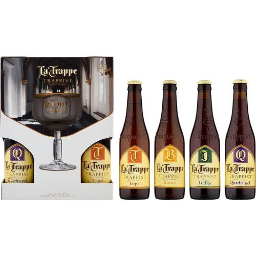 La Trappe Trappist бирен сет, 4 бр. x 330 мл + 1 чаша (1320 мл)