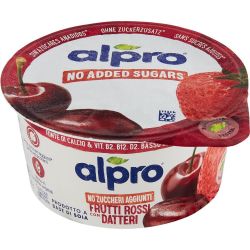 Alpro заквасен соев продукт череши и фурми, без захар (135 г)