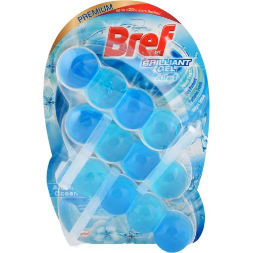 Bref Brilliant Gel All in 1 Arctic Ocean ароматизатор за тоалетна, 3 бр. х 42 г (126 г)