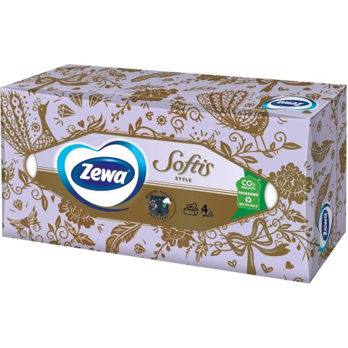 Zewa Facial Softis носни кърпи 10 х 10 бр, четирипластови (80 бр.)