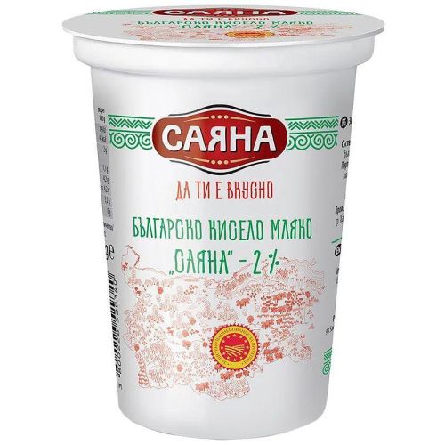 Саяна българско кисело мляко 2%, ЗНП (400 г)