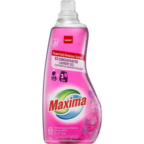 Sano Maxima Soft Silk гел за пране концентриран, 60 пранета (1.5 л)