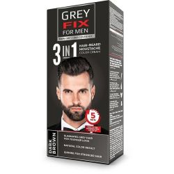 Grey Fix боя за коса за мъже, тъмно кафяво (40 мл)