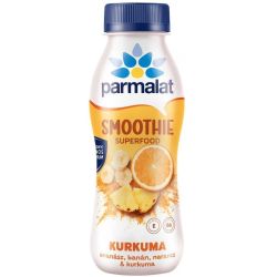 Parmalat Smoothie ананас, банан и портокал с куркума, нискомаслена кисело-млечна напитка (330 г)