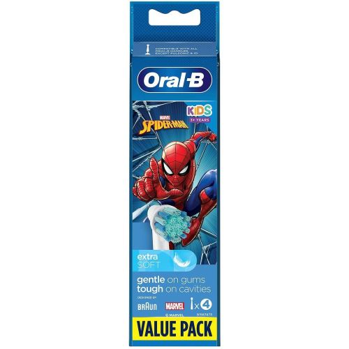 Oral-B Spiderman Kids 3+ накрайник за електрическа четка за зъби, EB 10S-4 (4 бр.)