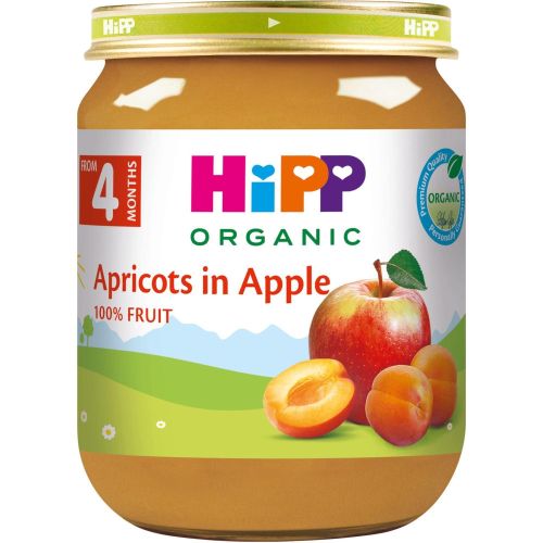 Hipp био пюре кайсии и ябълки (125 г)