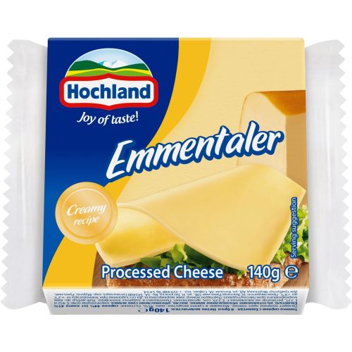 Hochland топено сирене ементал, нарязано (140 г)